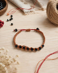 Black Crystal Macramé Bracelet