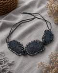 Threaded Fabric Bead Necklace – Modern Casual Style
