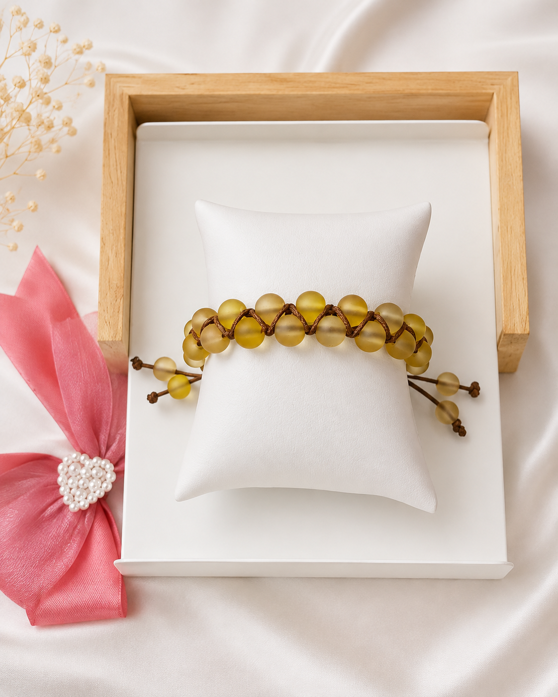 Handwoven Matte Bead Bracelet