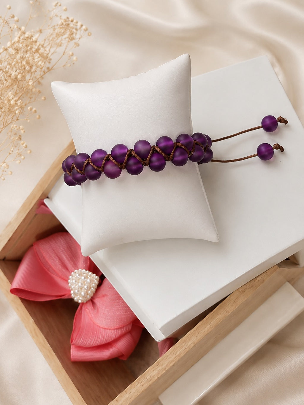 Handwoven Matte Bead Bracelet