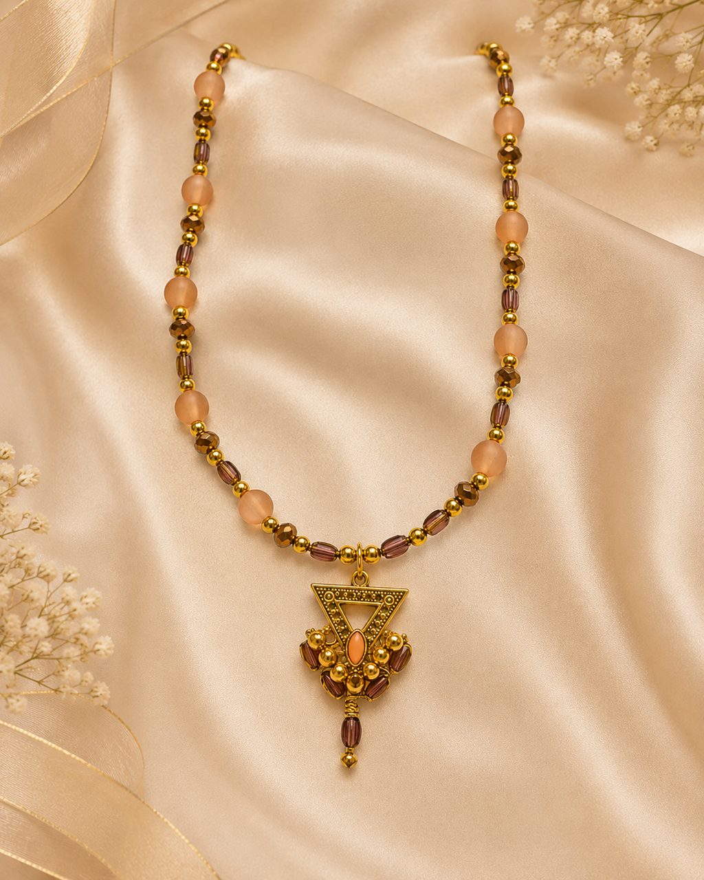 Golden Heritage Beaded Statement Necklace