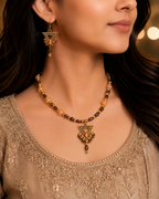 Golden Heritage Beaded Statement Necklace