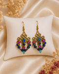 Vibrant Wirework Beaded Earrings